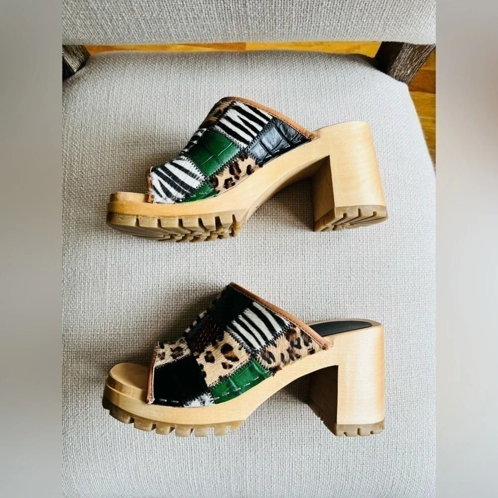 Free People Swedish Hasbeens Jungle Mule Clogs Size 8 NWOT $350 - Picture 3 of 10